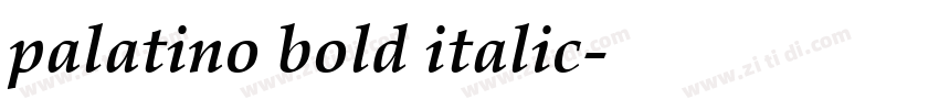 palatino bold italic字体转换